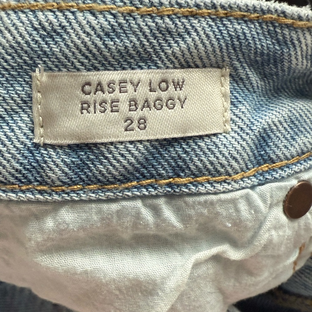 Pacsun Pacific Sunwear Light Blue Denim Jeans Low Rise Casey Baggy